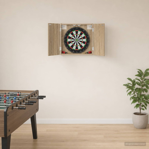 vidaXL Darttavla Skåp Sonoma-ek 56 x 12 x 53,5 cm Konstruerat trä