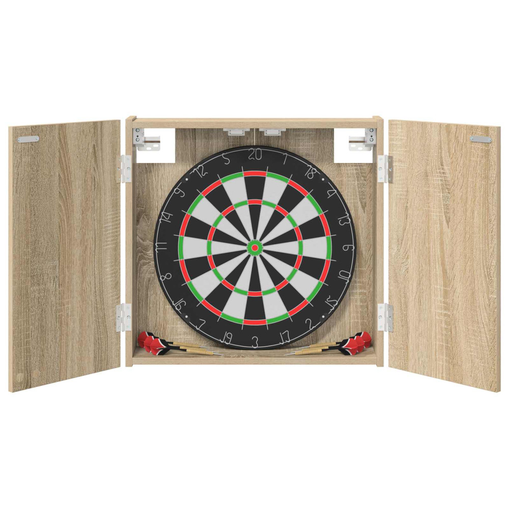 Produktbild för Darttavla Skåp Sonoma-ek 56 x 12 x 53,5 cm Konstruerat trä