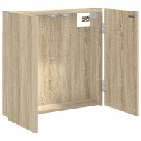 Produktbild för Darttavla Skåp Sonoma-ek 56 x 12 x 53,5 cm Konstruerat trä