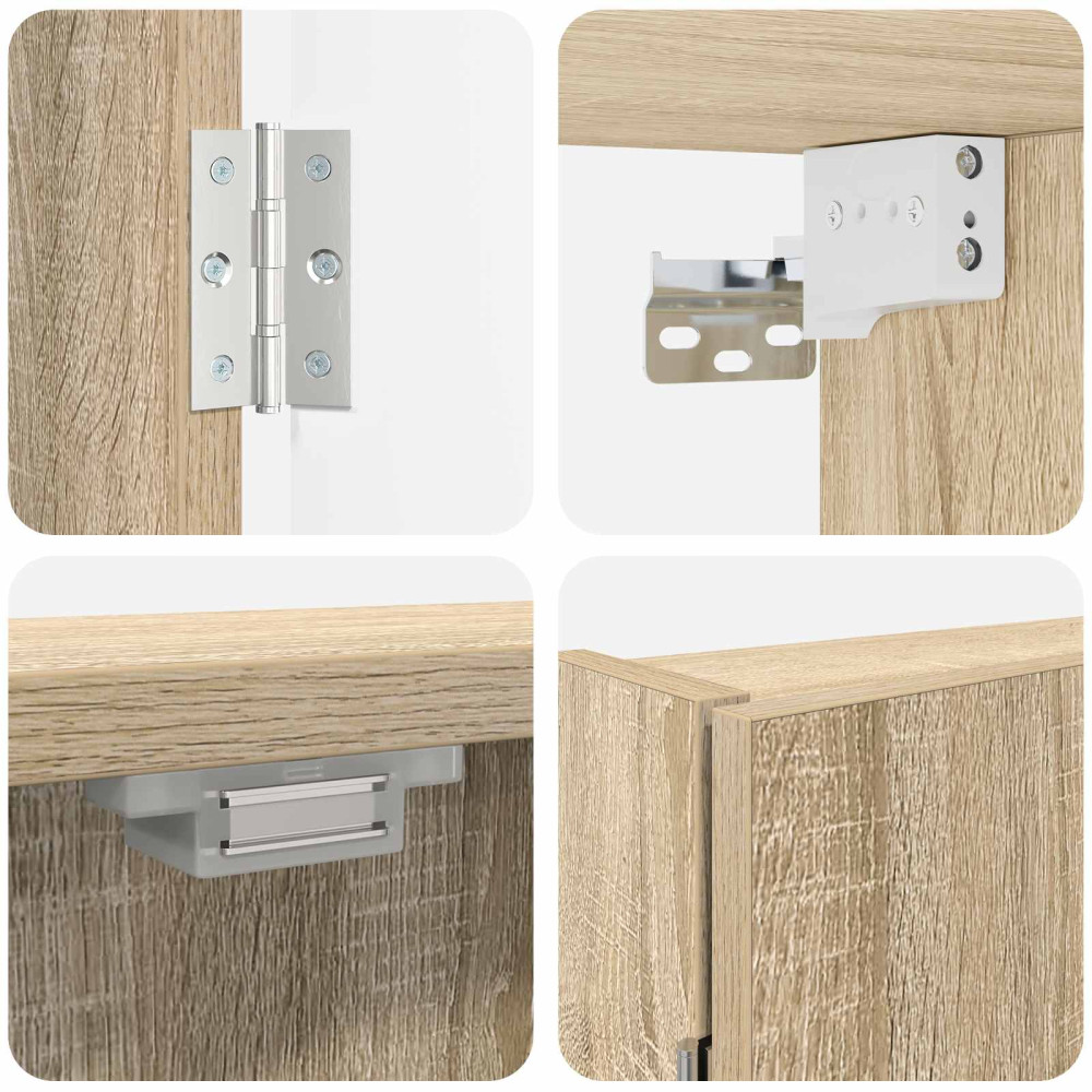 Produktbild för Darttavla Skåp Sonoma-ek 56 x 12 x 53,5 cm Konstruerat trä