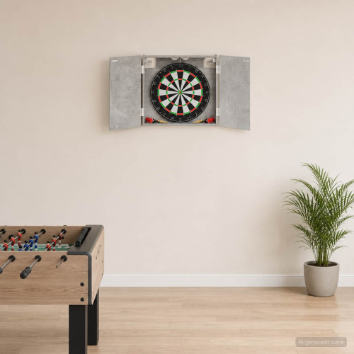 vidaXL Darttavla Skåp Betonggrå 56 x 12 x 53,5 cm Konstruerat trä