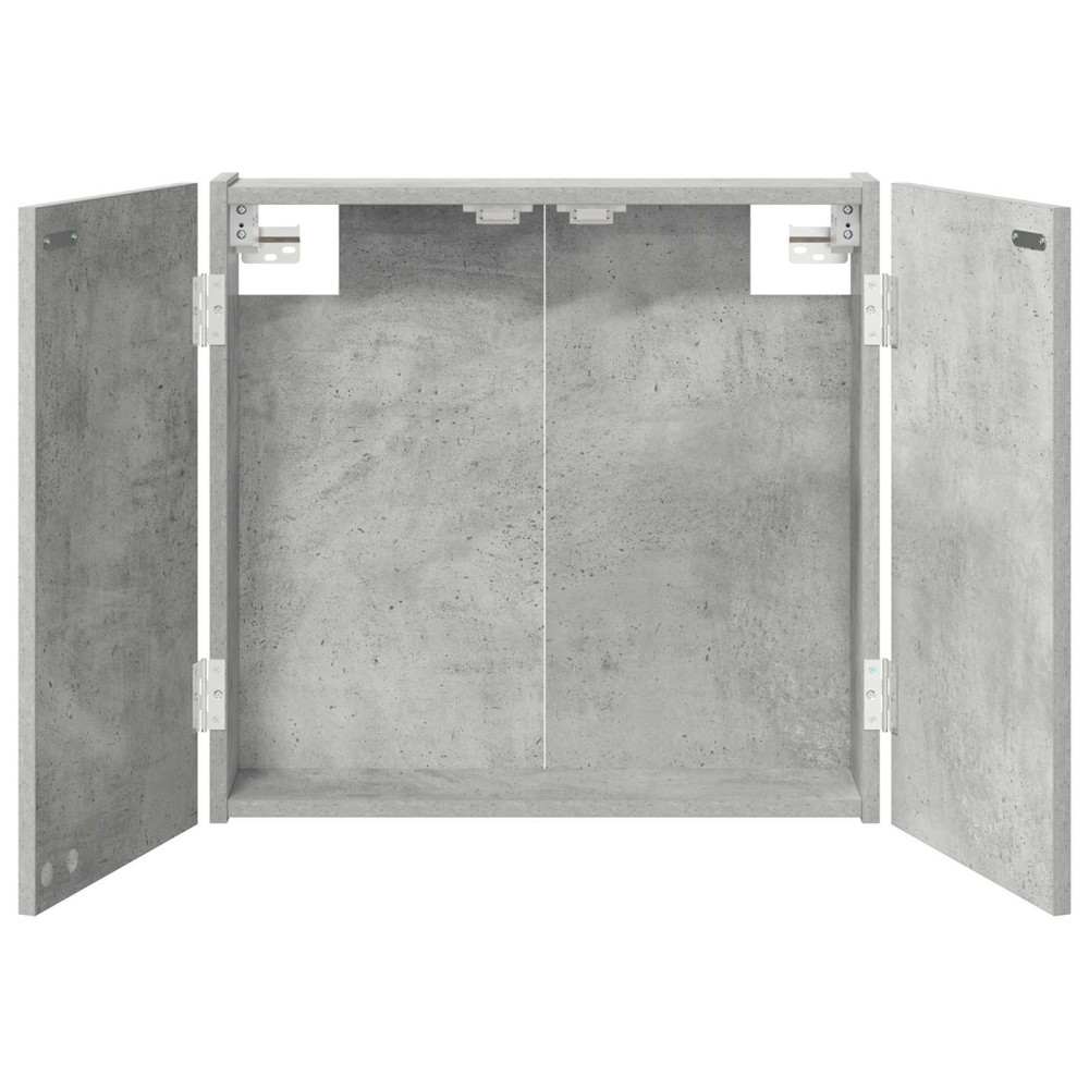 Produktbild för Darttavla Skåp Betonggrå 56 x 12 x 53,5 cm Konstruerat trä