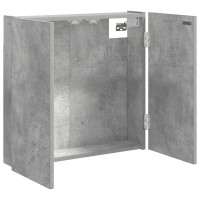 Produktbild för Darttavla Skåp Betonggrå 56 x 12 x 53,5 cm Konstruerat trä