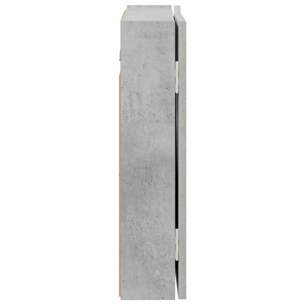 Produktbild för Darttavla Skåp Betonggrå 56 x 12 x 53,5 cm Konstruerat trä