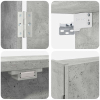Produktbild för Darttavla Skåp Betonggrå 56 x 12 x 53,5 cm Konstruerat trä