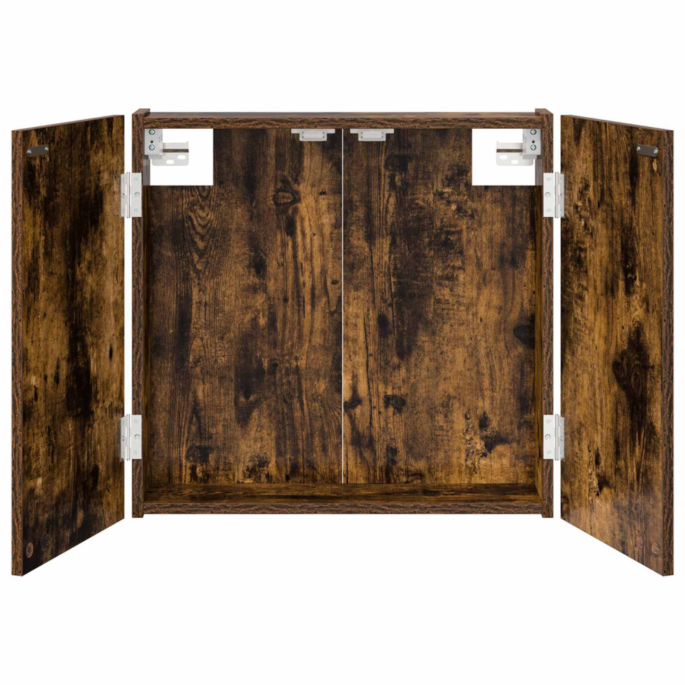 Produktbild för Darttavla Skåp Rökt ek 56 x 12 x 53,5 cm Konstruerat trä