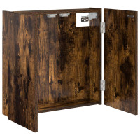 Produktbild för Darttavla Skåp Rökt ek 56 x 12 x 53,5 cm Konstruerat trä