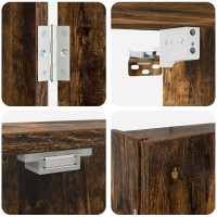 Produktbild för Darttavla Skåp Rökt ek 56 x 12 x 53,5 cm Konstruerat trä