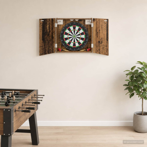 vidaXL Darttavla Skåp Gammalt trä 56 x 12 x 53,5 cm Konstruerat trä