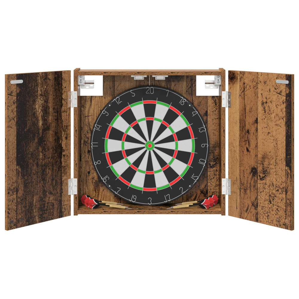 Produktbild för Darttavla Skåp Gammalt trä 56 x 12 x 53,5 cm Konstruerat trä