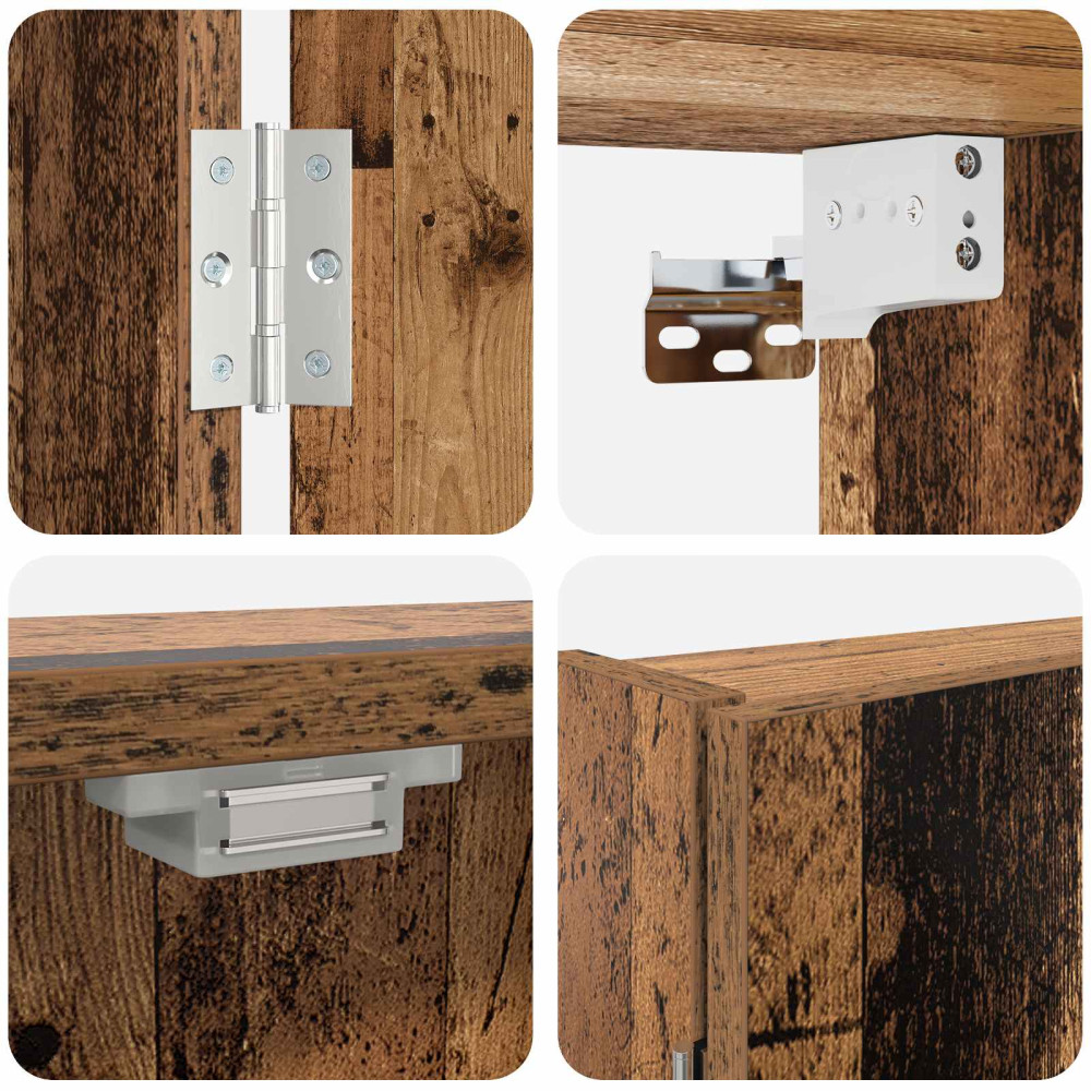 Produktbild för Darttavla Skåp Gammalt trä 56 x 12 x 53,5 cm Konstruerat trä