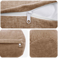 Produktbild för Kuddöverdrag 6 st HEERLEN Brun Ø 15 x 40 cm Chenilletyg