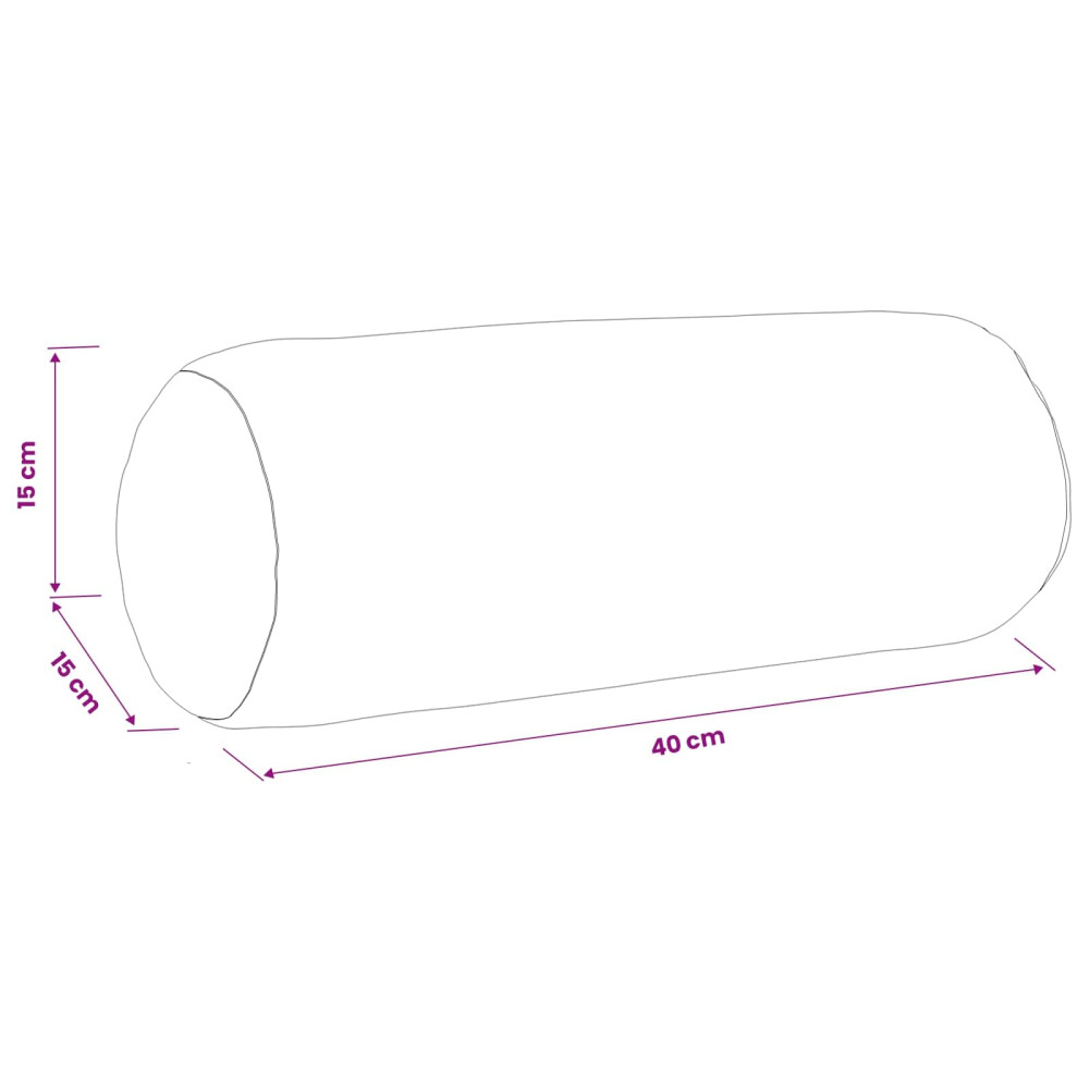 Produktbild för Kuddöverdrag 6 st HEERLEN Brun Ø 15 x 40 cm Chenilletyg