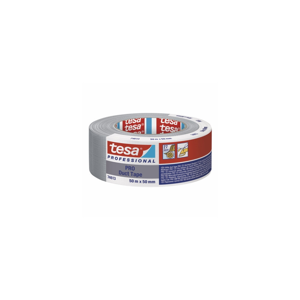 Produktbild för Silvertejp, TESA 74613, 50 mm x 50 m total tjocklek 180 µm k...