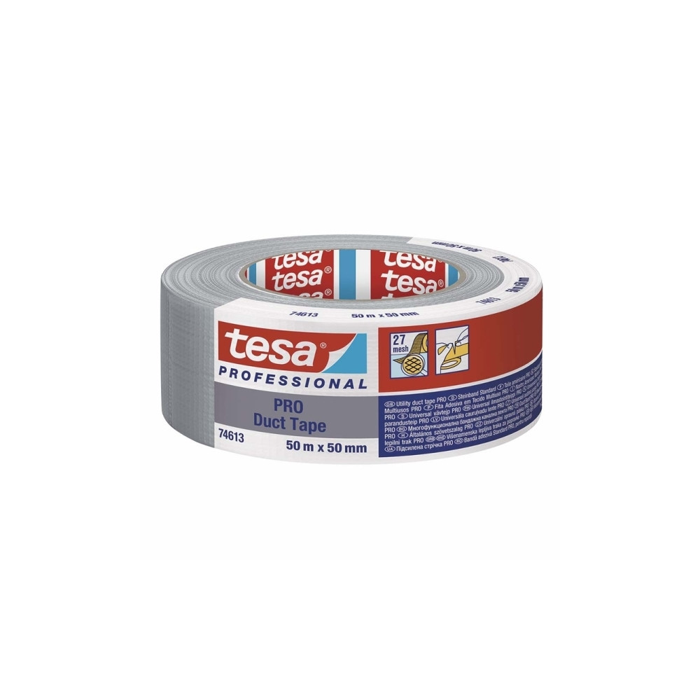 Produktbild för Silvertejp, TESA 74613, 50 mm x 50 m total tjocklek 180 µm k...