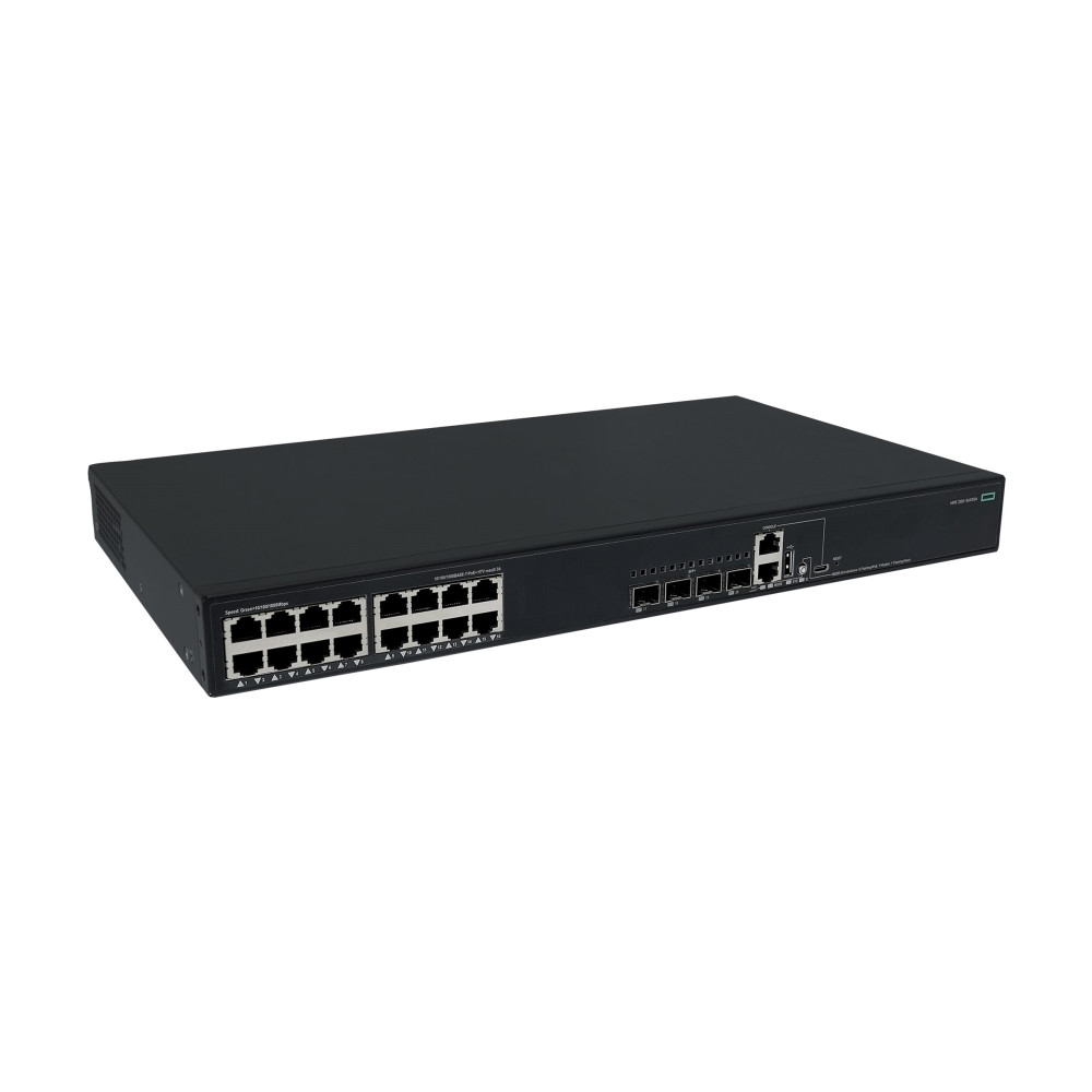 Produktbild för HPE Networking Comware 2150 16p 10M/100M/1G PoE+ 4p SFP+ 1G/10G 248W - switch - 16 portar - Administrerad - rackmonterbar