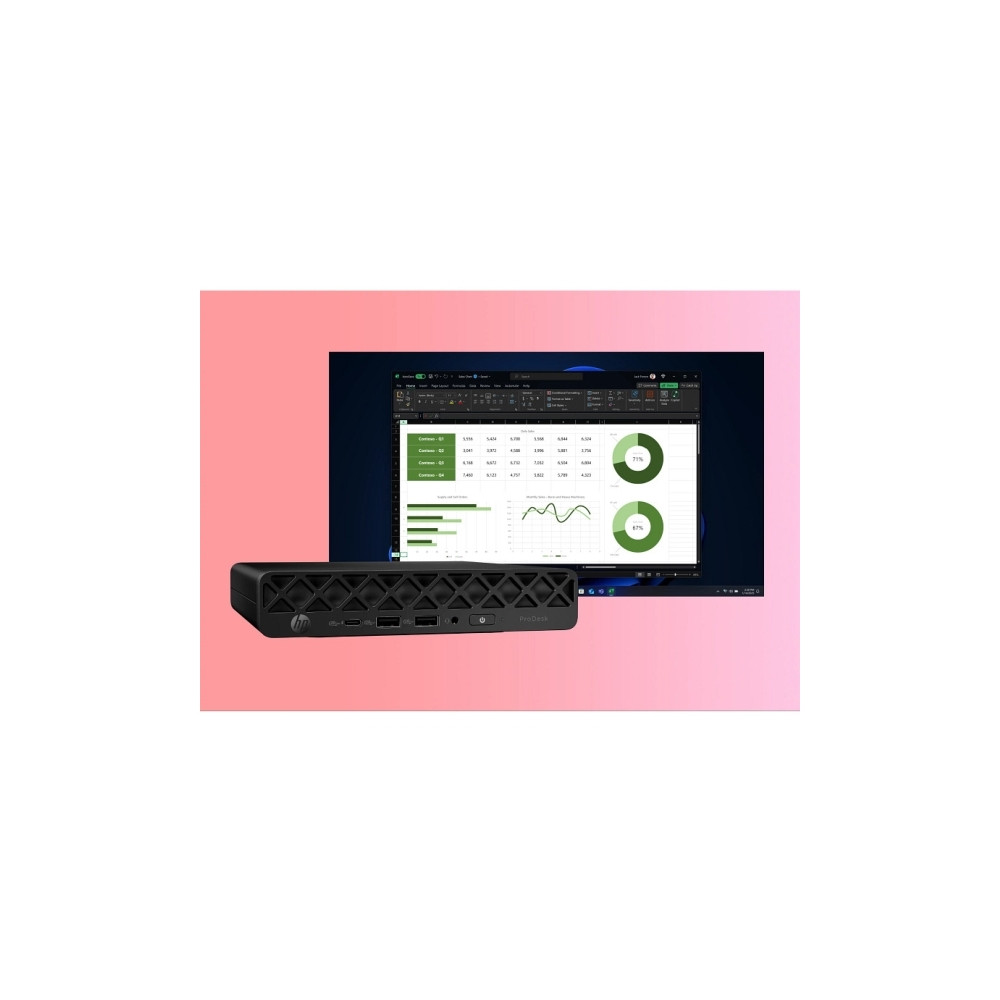 Produktbild för HP ProDesk 4 G1i AI - mini - AI PC - Core Ultra 5 225T 2.5 GHz - 24 GB - SSD 512 GB
