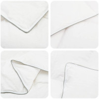Produktbild för Täcke och kudde set 2 st 140x200 cm Sommar 140 GSM Ull Vit
