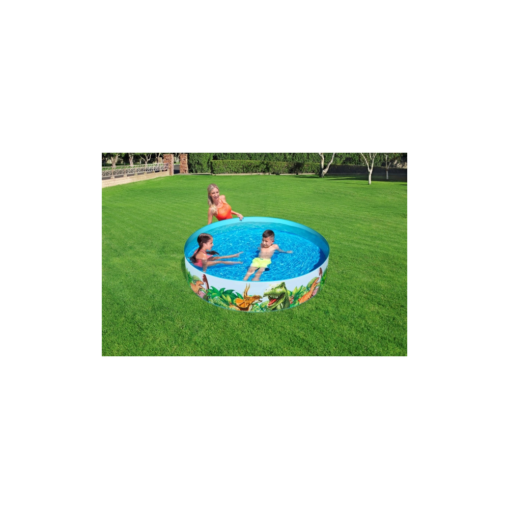 Produktbild för Bestway 55022, Pool med ram, 749 l, Rund, 2 År, PVC, Vinyl,...