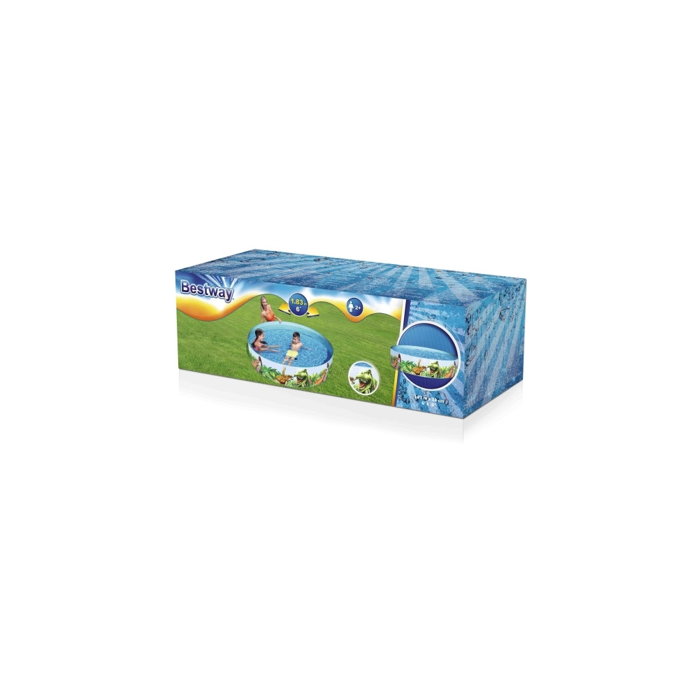 Produktbild för Bestway 55022, Pool med ram, 749 l, Rund, 2 År, PVC, Vinyl,...
