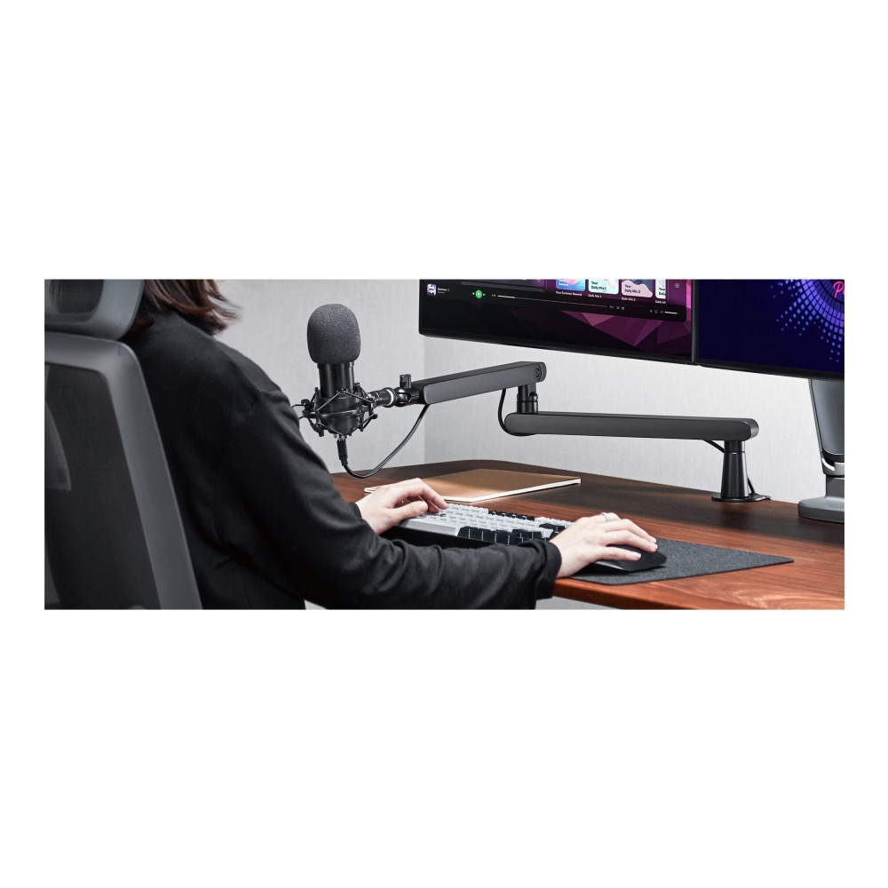 Produktbild för DELTACO GAMING monteringssats - låg profil - för mikrofon - premium, universal, streaming - svart