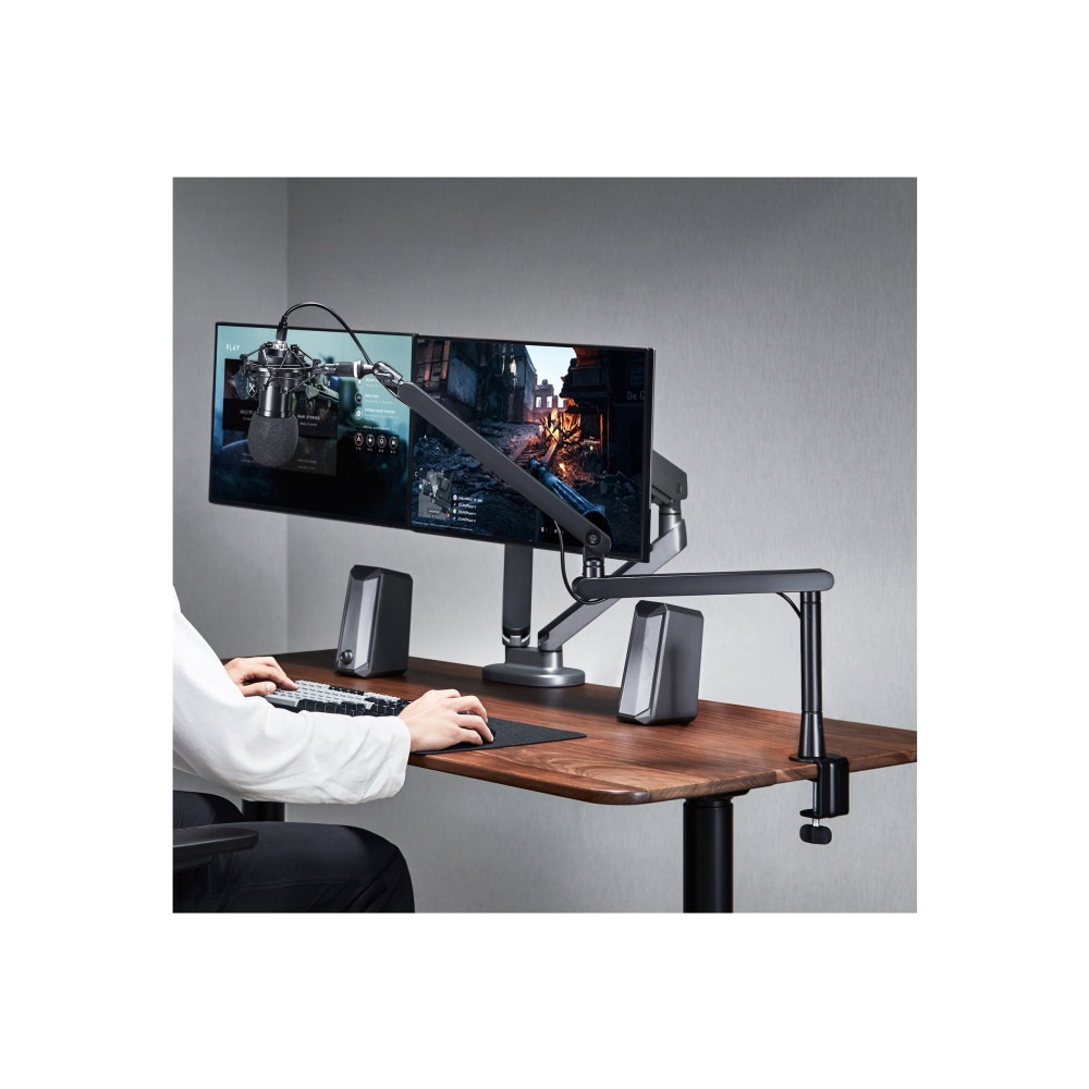 Produktbild för DELTACO GAMING monteringssats - låg profil - för mikrofon - premium, universal, streaming - svart
