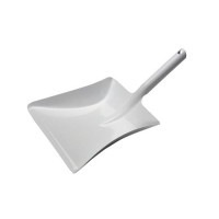 Produktbild för VIKAN Sopskopa, metall, 245 mm, vit Kraftig sopskyffel i met...