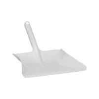 Produktbild för VIKAN Sopskopa, metall, 245 mm, vit Kraftig sopskyffel i met...