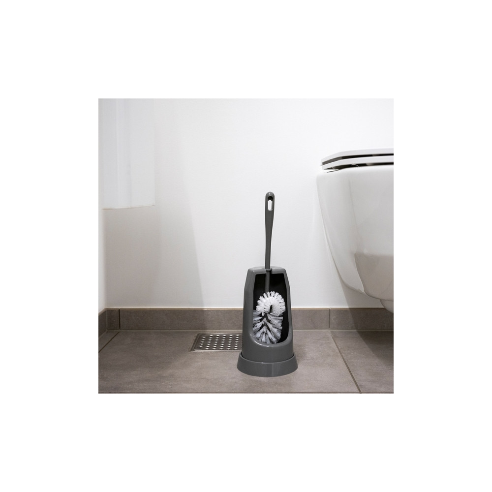 Produktbild för Toalettborste Vikan Medium 40 cm plast med spolringborste/ru...
