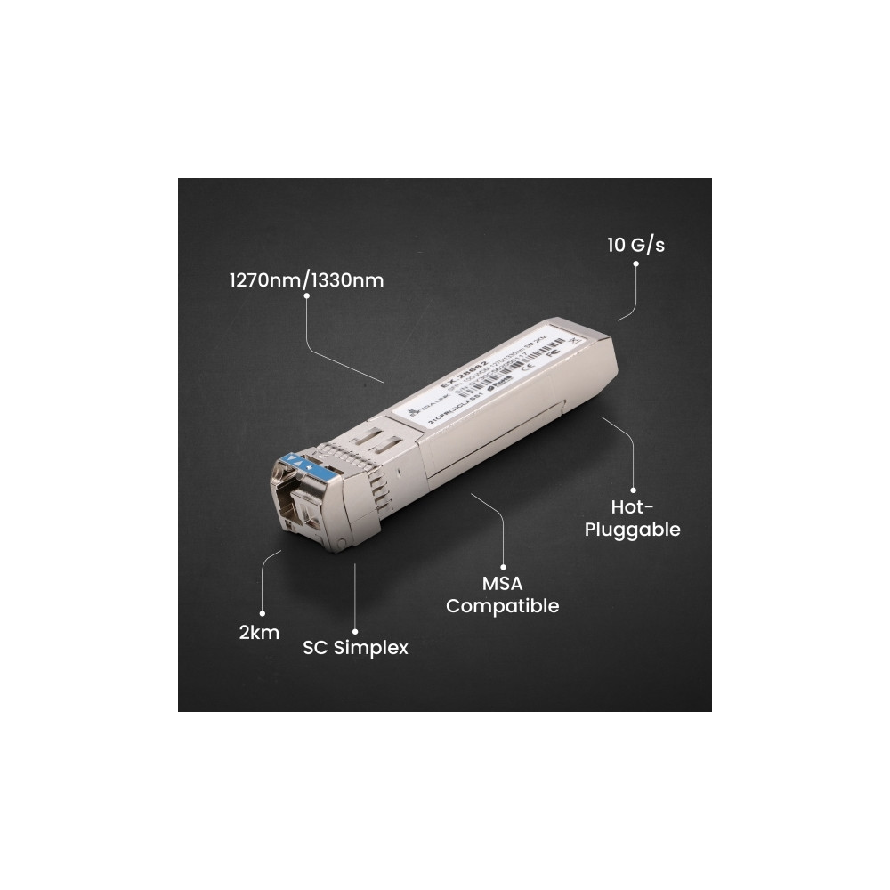 Produktbild för Extralink SFP+ 10G | SFP+ WDM-modul | 10 Gbps 1270/1330 nm,...