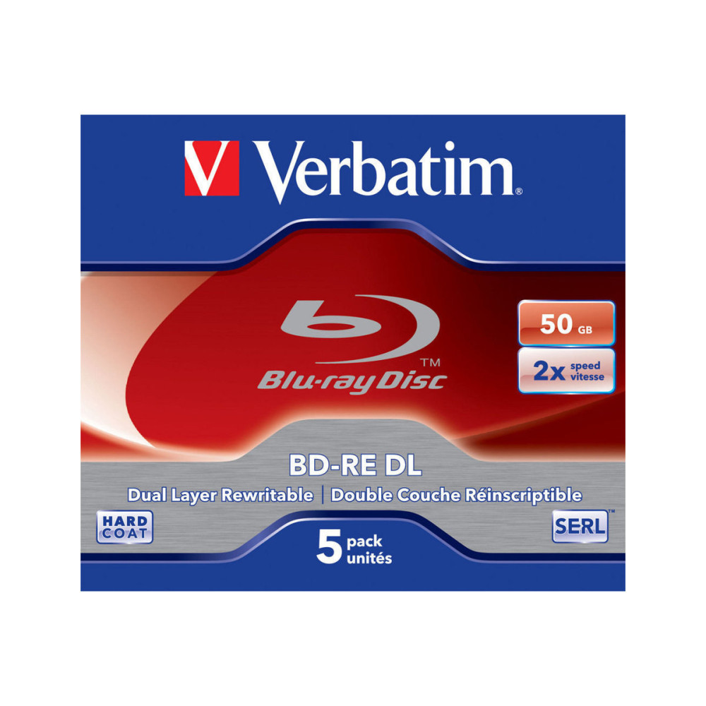 Produktbild för Verbatim - BD-RE DL x 5 - 50 GB - lagringsmedier