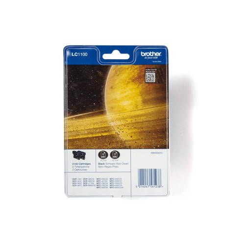 Brother Brother LC1100BKBP2 - 2-pack - svart - original - bläckpatron