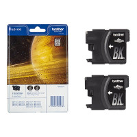 Produktbild för Brother LC1100BKBP2 - 2-pack - svart - original - bläckpatron