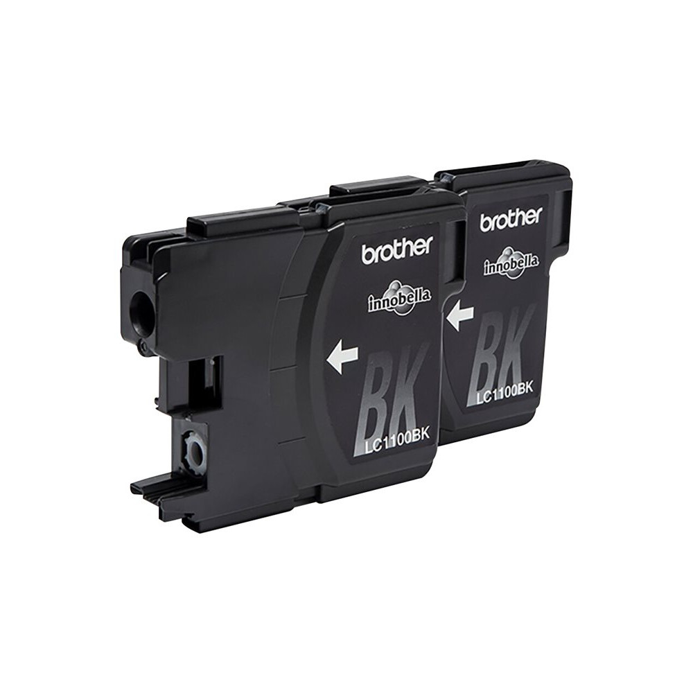 Produktbild för Brother LC1100BKBP2 - 2-pack - svart - original - bläckpatron