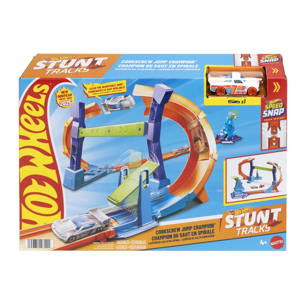 Produktbild för HW Stunt Tracks Corkscrew Jump Champion