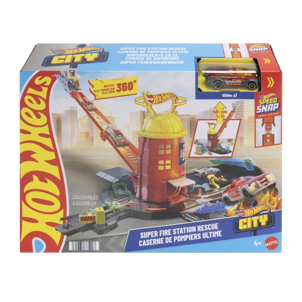 Produktbild för Hot Wheels City Super Brandstation Set