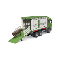 Produktbild för Bruder Scania Super 560R Kreaturtransport lastbil med 1 ko l...