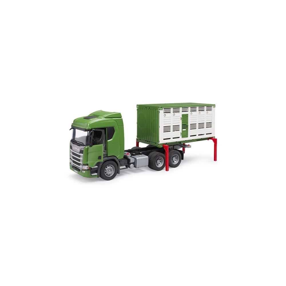 Produktbild för Bruder Scania Super 560R Kreaturtransport lastbil med 1 ko l...