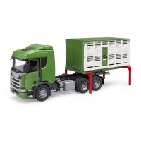 Produktbild för Bruder Scania Super 560R Kreaturtransport lastbil med 1 ko l...