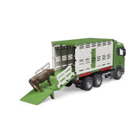 Produktbild för Bruder Scania Super 560R Kreaturtransport lastbil med 1 ko l...
