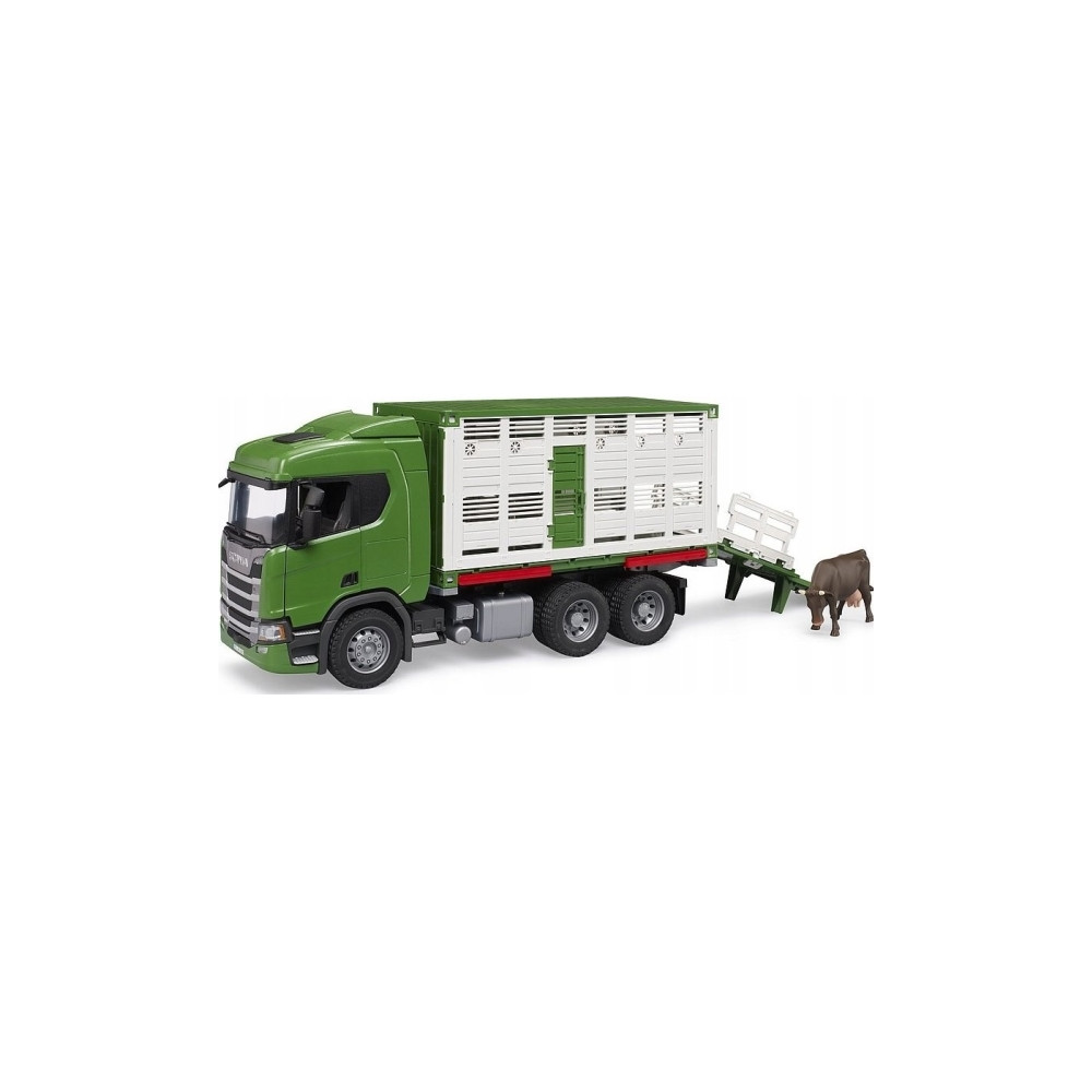 Produktbild för Bruder Scania Super 560R Kreaturtransport lastbil med 1 ko l...