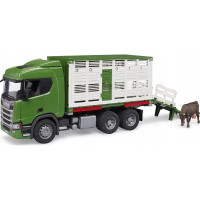 Produktbild för Bruder Scania Super 560R Kreaturtransport lastbil med 1 ko l...