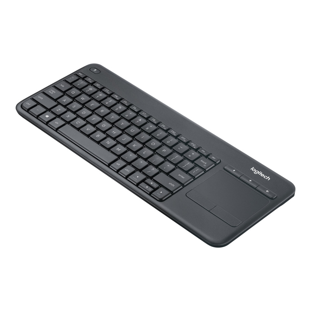 Produktbild för Logitech Wireless Touch Keyboard K400 Plus - tangentbord - tjeckiska - svart Inmatningsenhet