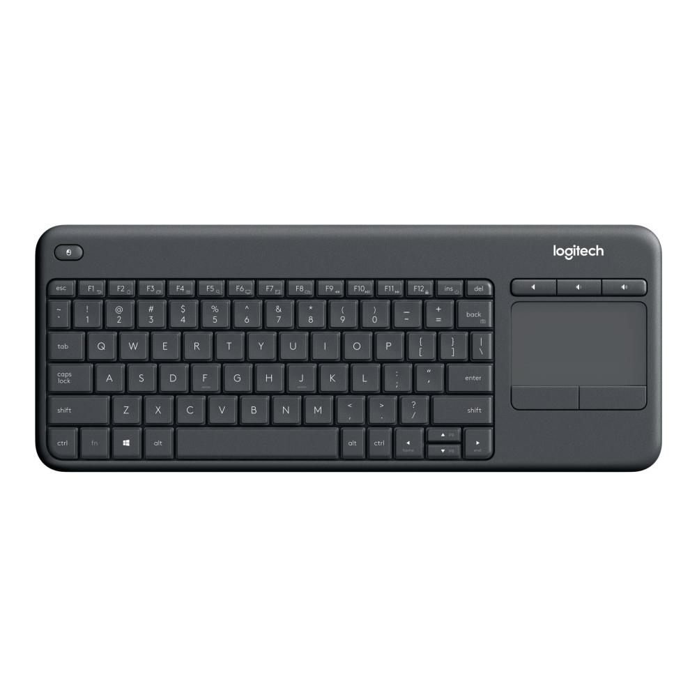 Produktbild för Logitech Wireless Touch Keyboard K400 Plus - tangentbord - tjeckiska - svart Inmatningsenhet