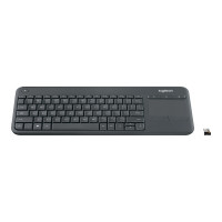 Produktbild för Logitech Wireless Touch Keyboard K400 Plus - tangentbord - tjeckiska - svart Inmatningsenhet