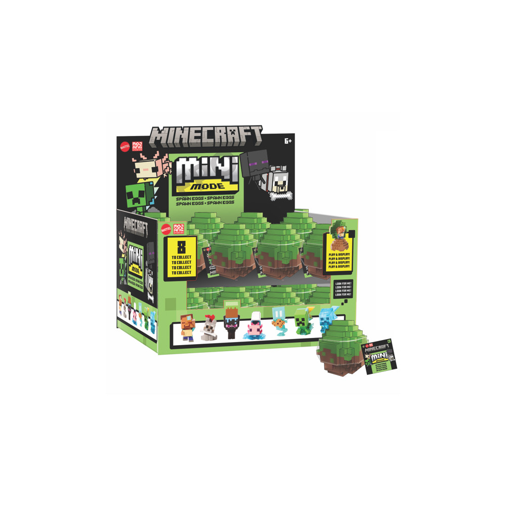 Produktbild för Minecraft Mini Mode Spawning Eggs sort.