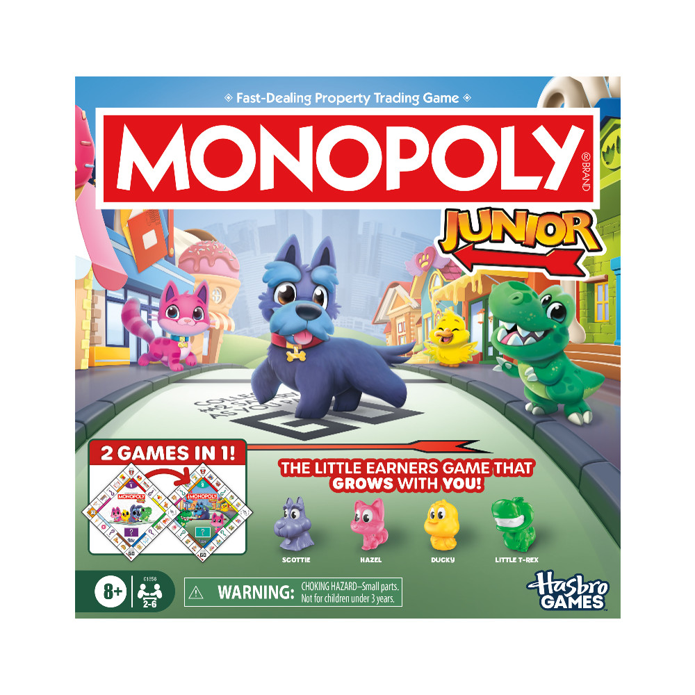 Produktbild för Monopoly Junior 2-i-1 Refresh FI/SE