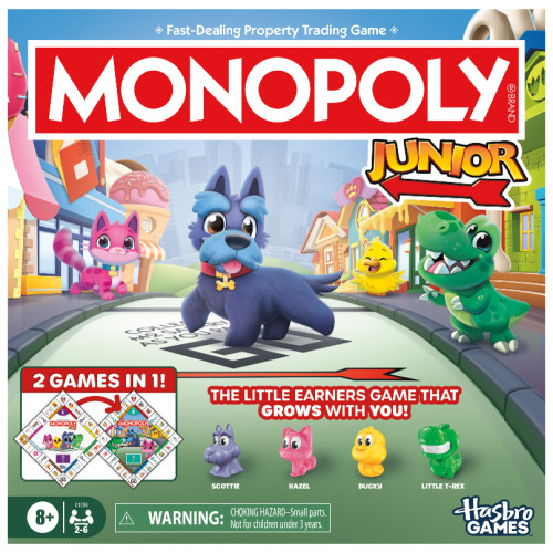 Hasbro Games Monopoly Junior 2-i-1 Refresh FI/SE
