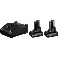Produktbild för Bosch 12V batteripakke med 2 stk. 6,0 Ah og lader GAL 12V-40