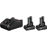 Produktbild för Bosch 12V batteripakke med 2 stk. 6,0 Ah og lader GAL 12V-40